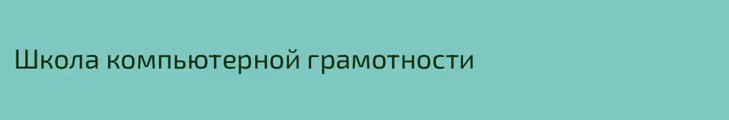 Школа компьютерной грамотности 